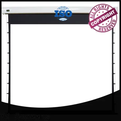 XY Screens retractable motorized projector screen factory price for indoors 1