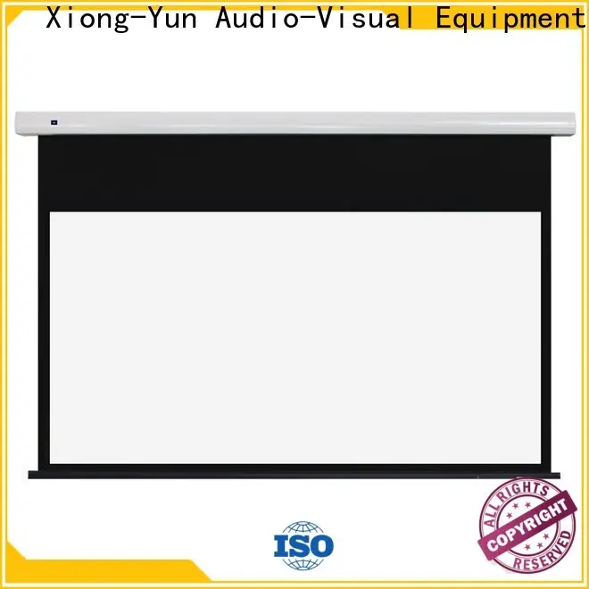 curved motorised projector screen factory price for indoors 1