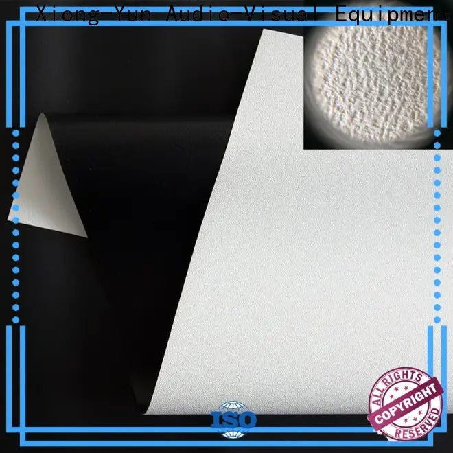 XY Screens metallic front and rear fabric design for motorized projection screen 1