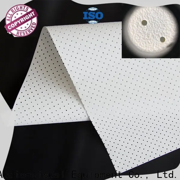 metallic acoustically transparent screen fabric series for thin frame projector screen 1