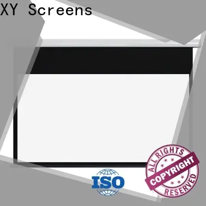 XY Screens manual tab tensioned projector screen personalized for indoors 1