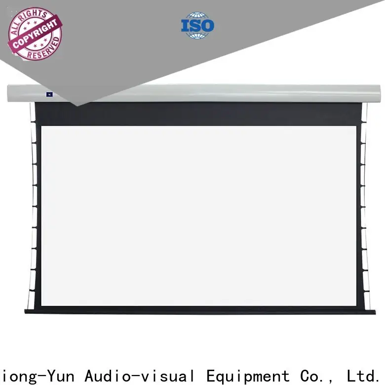 electric tab tensioned projector screen personalized for home 1