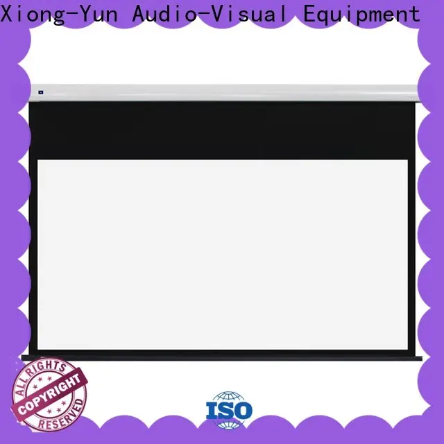 XY Screens intelligent tab tensioned projector screen wholesale for living room 1