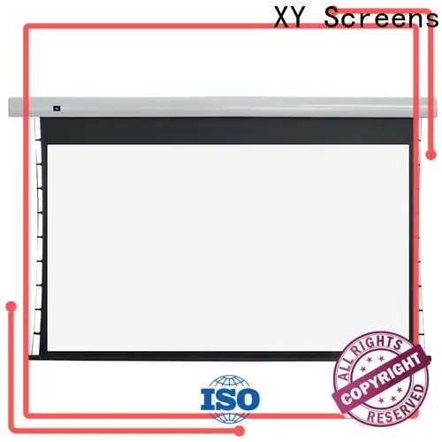 XY Screens electric tensioned projector screen wholesale for household 1