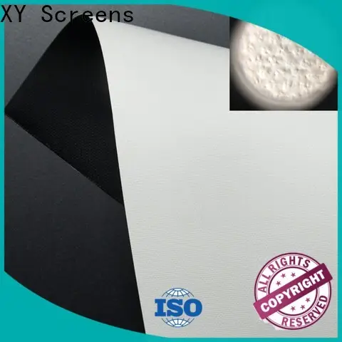 XY Screens metallic front and rear fabric inquire now for fixed frame projection screen 1