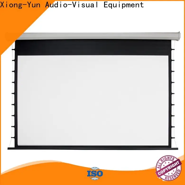 XY Screens curved motorized projector screen factory price for home 1
