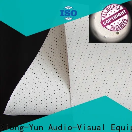 XY Screens perforating acoustic absorbing fabric from China for motorized projection screen 1