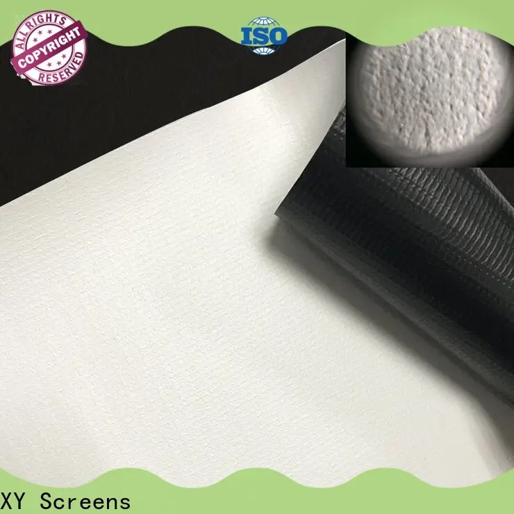 XY Screens normal front and rear fabric design for thin frame projector screen 1