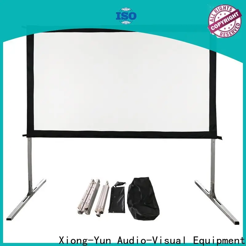 XY Screens retractable outdoor projector screen personalized for public 1