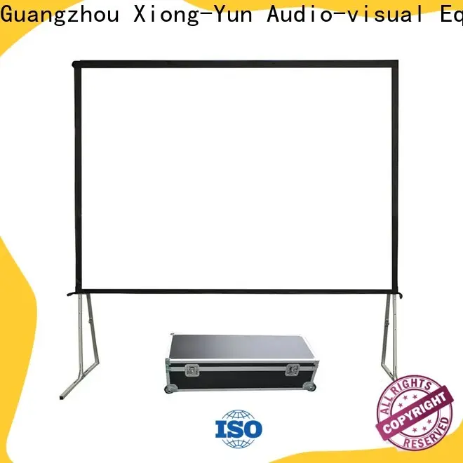 XY Screens outdoor pull down projector screen personalized for square1 1