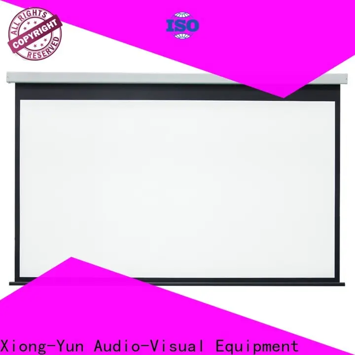 XY Screens retractable motorized projector screen factory price for theater 1