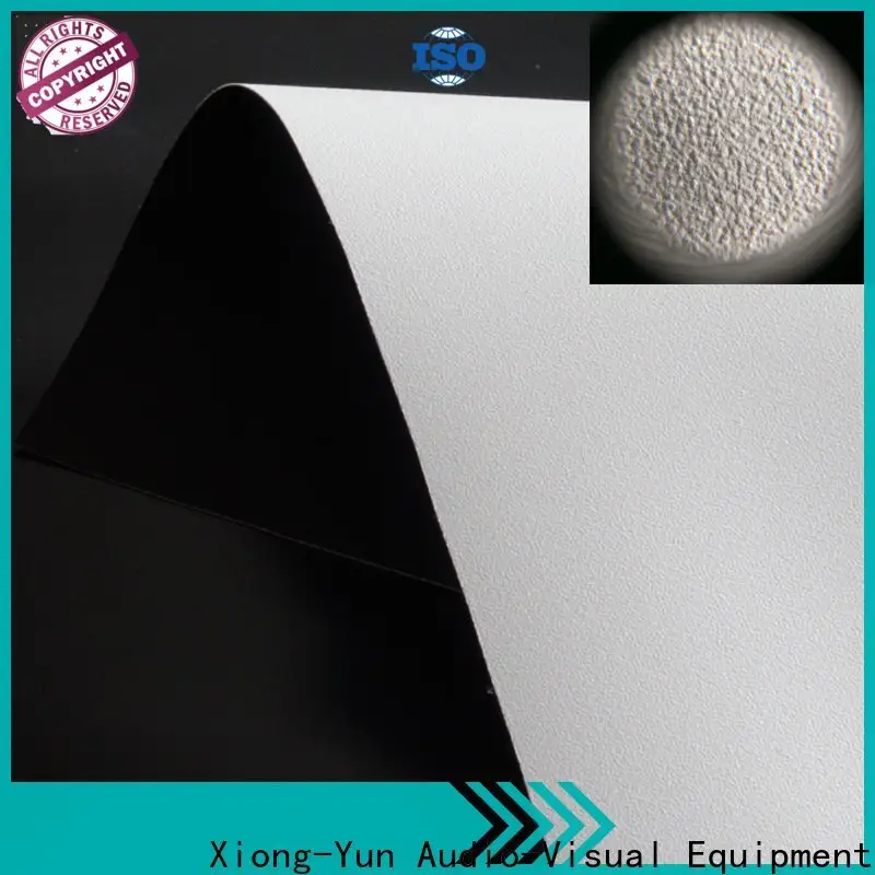 XY Screens flexible front and rear fabric design for motorized projection screen 1