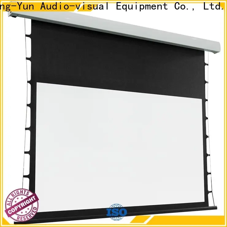 electric tensioned projector screen factory price for home 1