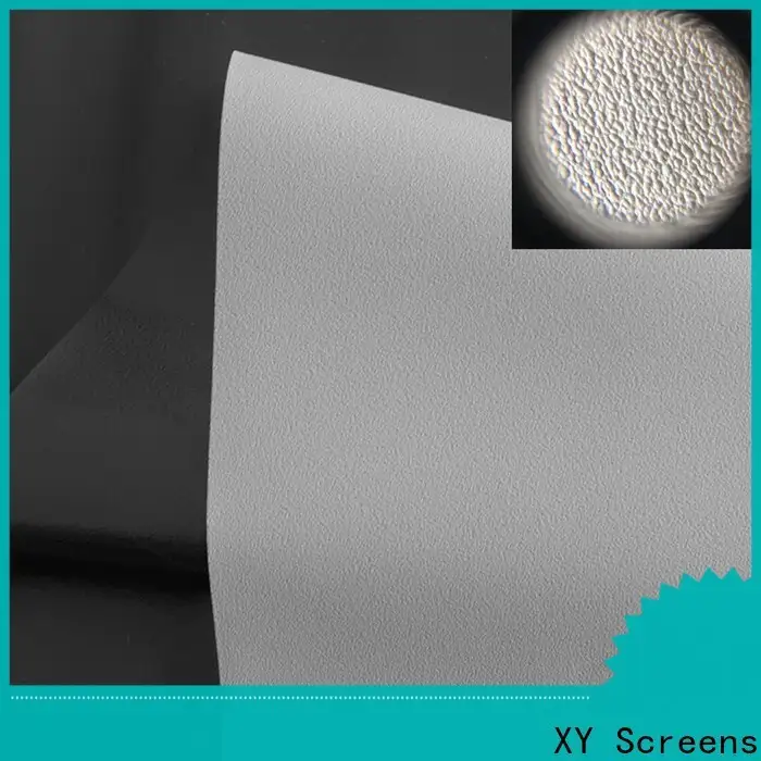 XY Screens hard screen front and rear fabric design for motorized projection screen 1