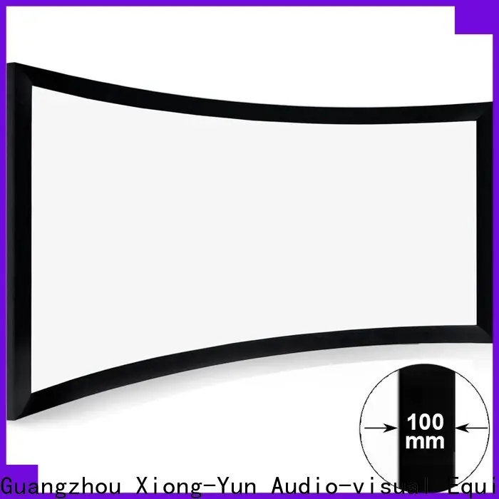 XY Screens slim curved projector screen diy customized for indoors 1