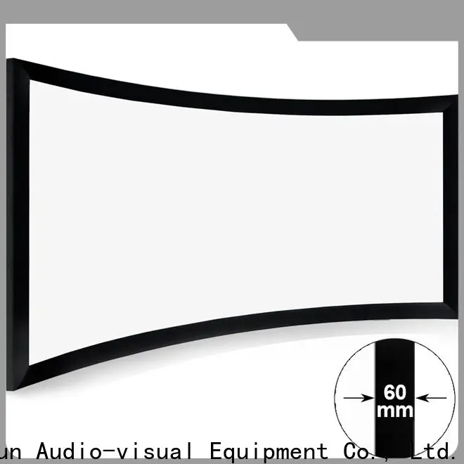 XY Screens slim curved home theater screen factory price for movies 1