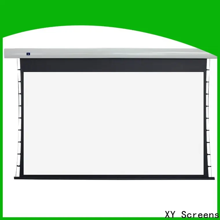 light rejecting tab tensioned projector screen personalized for indoors 1