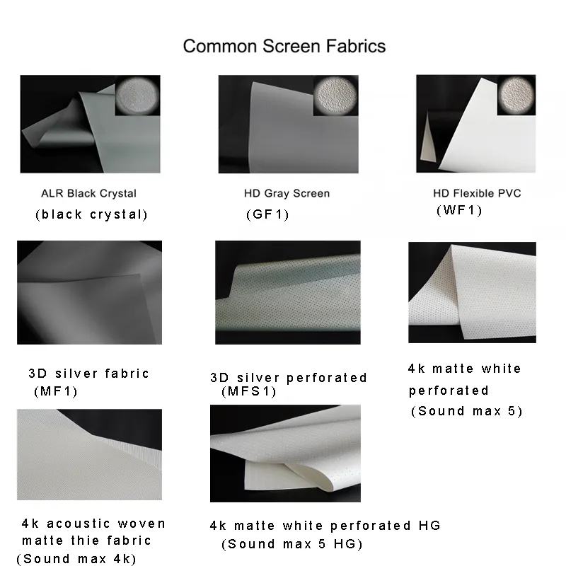 XY Screens electric pull up projector screen design for household 8