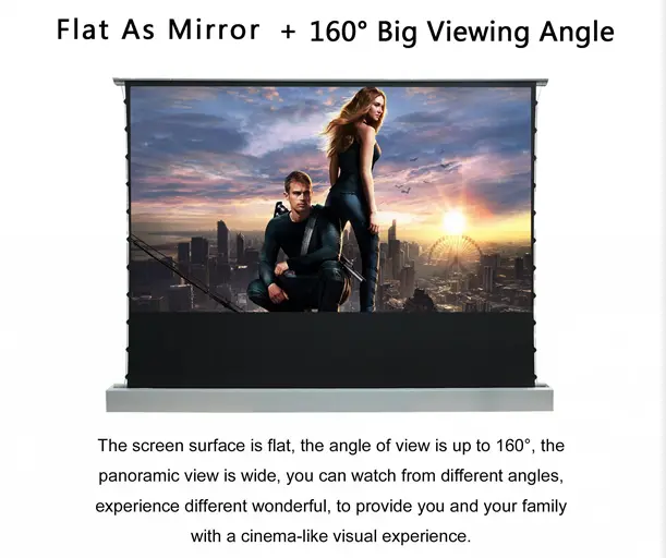 XY Screens electric pull up projector screen design for household 7
