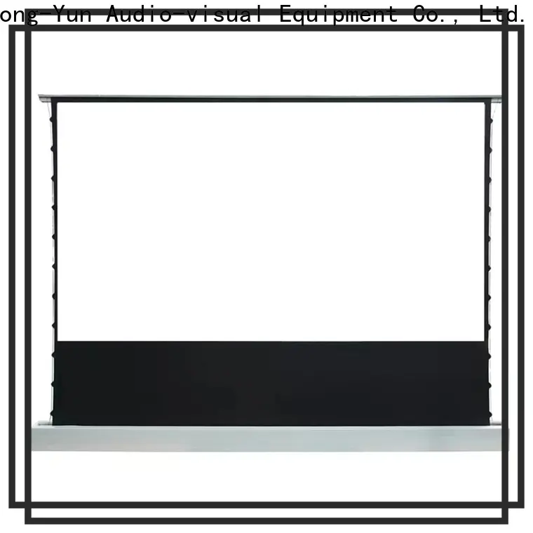 XY Screens manual portable pull up projector screen design for living room 1