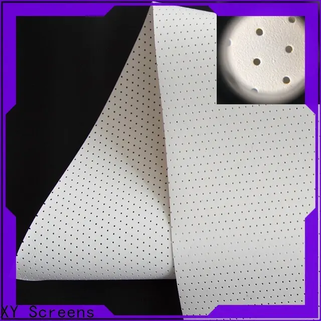 XY Screens perforating acoustically transparent screen material customized for motorized projection screen 1