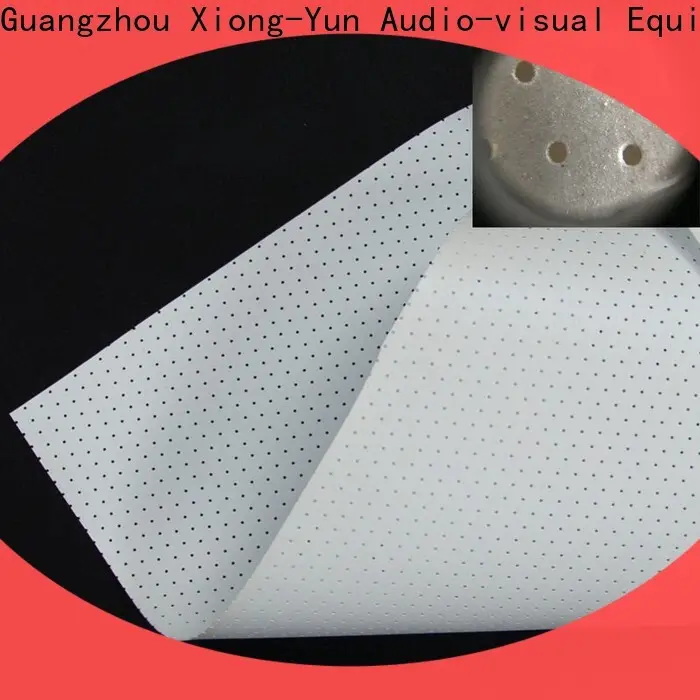 XY Screens transparent acoustic absorbing fabric series for fixed frame projection screen 1