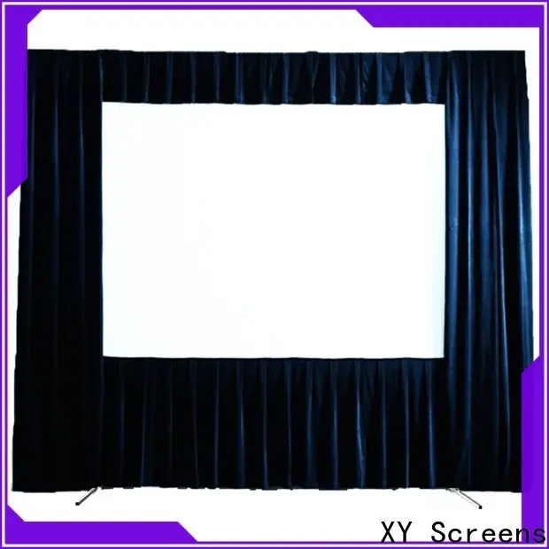 XY Screens portable outdoor retractable projector screen personalized 1