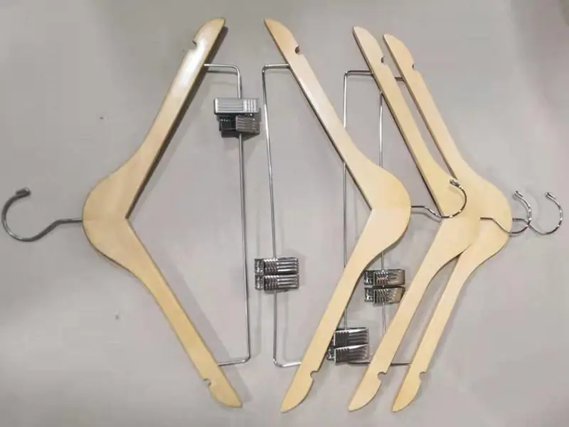 Wooden Hangers Engraved Wooden Hangers Natural Jacket for Sale 3
