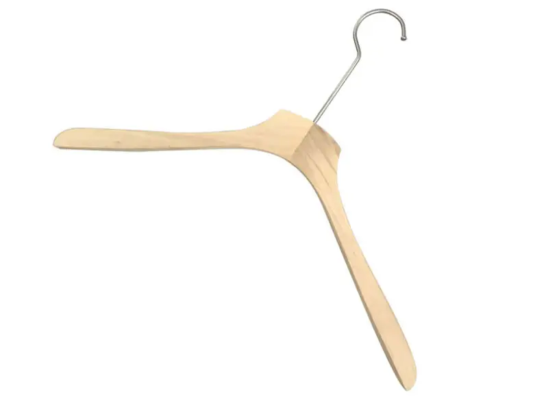 For Chain Clothing Stores Custom Wood Hangers with Logo Nickel Hook with Size 13.5cm by LEEVANS 3