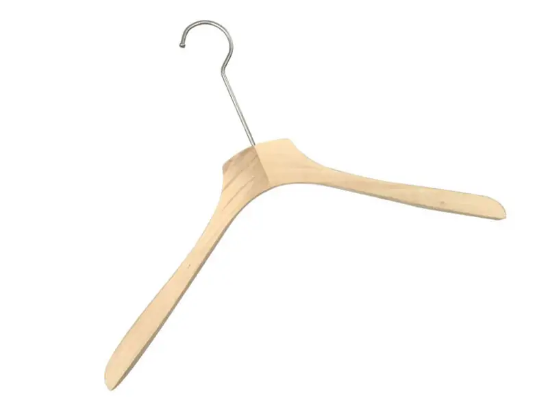 For Chain Clothing Stores Custom Wood Hangers with Logo Nickel Hook with Size 13.5cm by LEEVANS 2