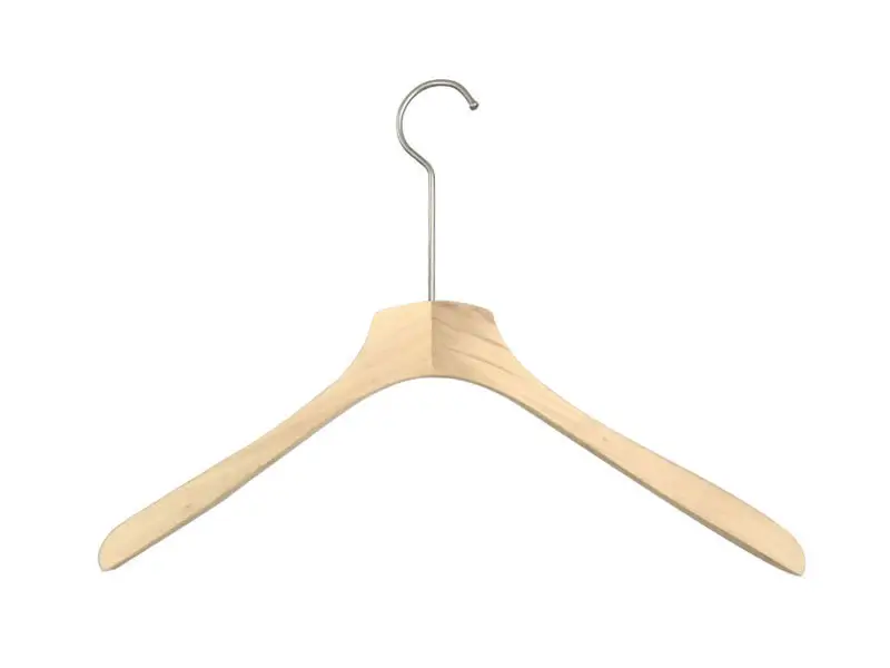 For Chain Clothing Stores Custom Wood Hangers with Logo Nickel Hook with Size 13.5cm by LEEVANS 5