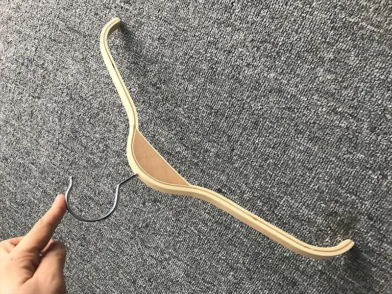LEEVANS High-quality wooden trouser hangers with clips factory for skirt 5