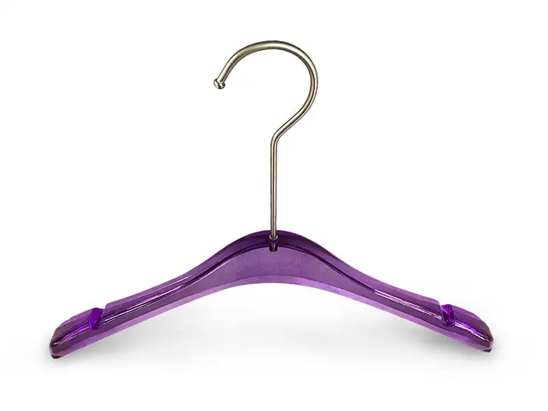 Top Fashion Lucite Coat Hangers With Metal Hook For Clothes 1