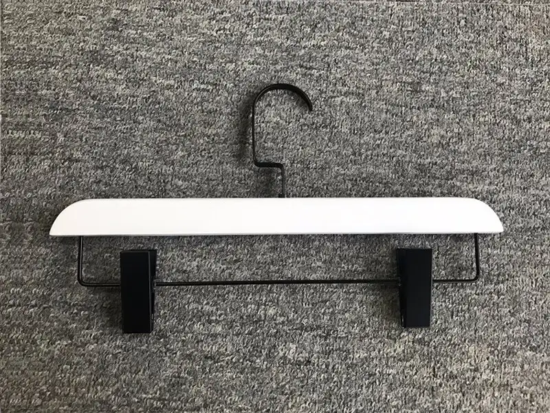 Custom wooden coat hangers with clips pant Suppliers for pants 4
