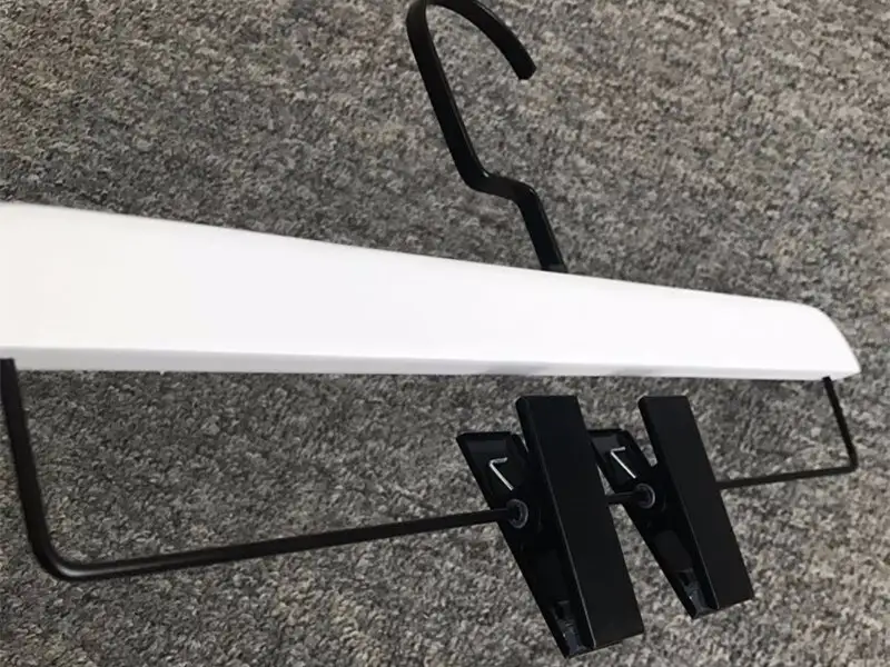 Custom wooden coat hangers with clips pant Suppliers for pants 7