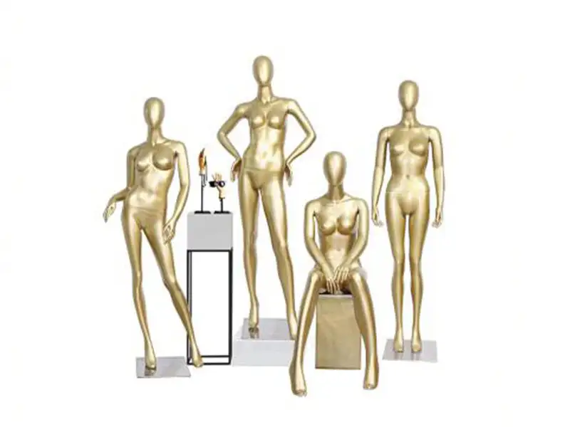 Factory Wholesale Gold Woman Mannequin Standing And Clothing Shop Display Female Mannequin For Sale 1