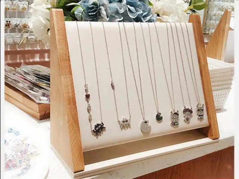 OEM High Creative Chinese New Wooden Necklace, Earrings Display Props Holder 1
