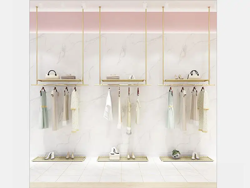 High Quality Shop Display Rack Unique Design Metal Stand For Clothing Store 1