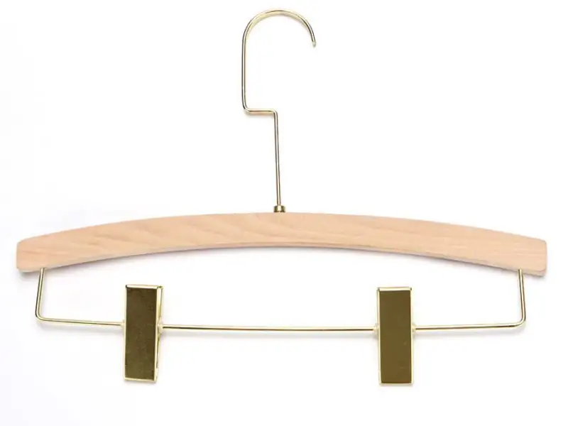 Arc-shaped Natural Wooden Hangers For Pants And Trousers 1