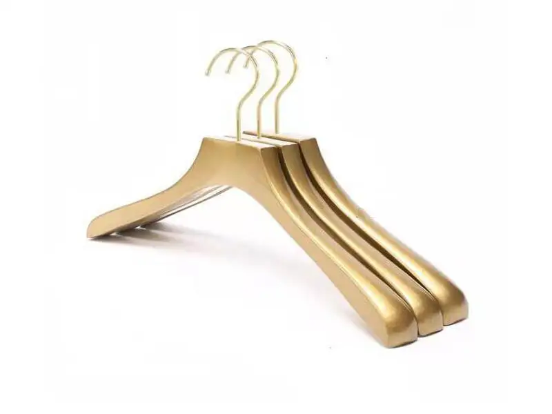 Golden Wooden Hanger For Brand Cothes ,Wedding dress ,  Bridesmaid dresses 1