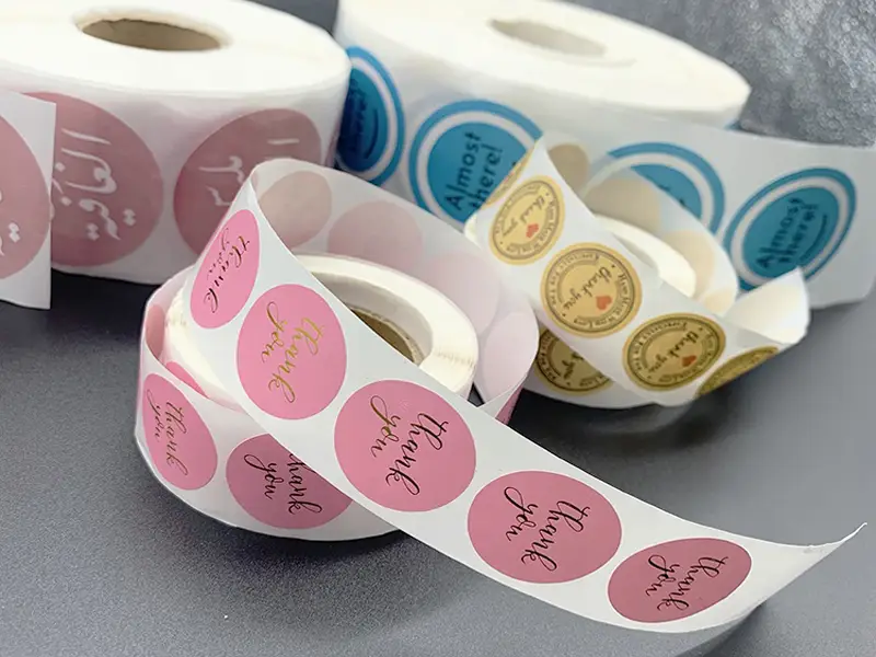Custom Printed Logo Labels for Packaging, Sticker Printing , Roll Label Round Stickers 1