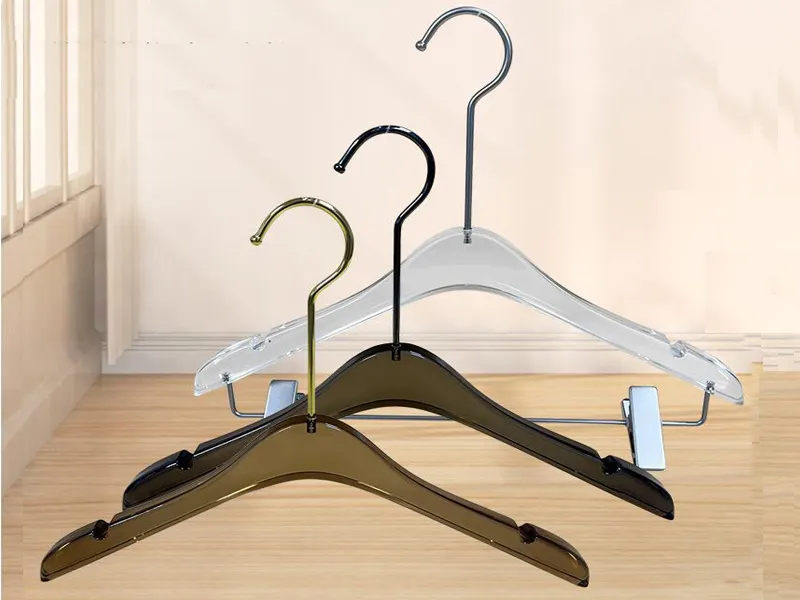 Clothes Hangers with Clips Acrylic Hangers Wholesale - LEEVANS 4
