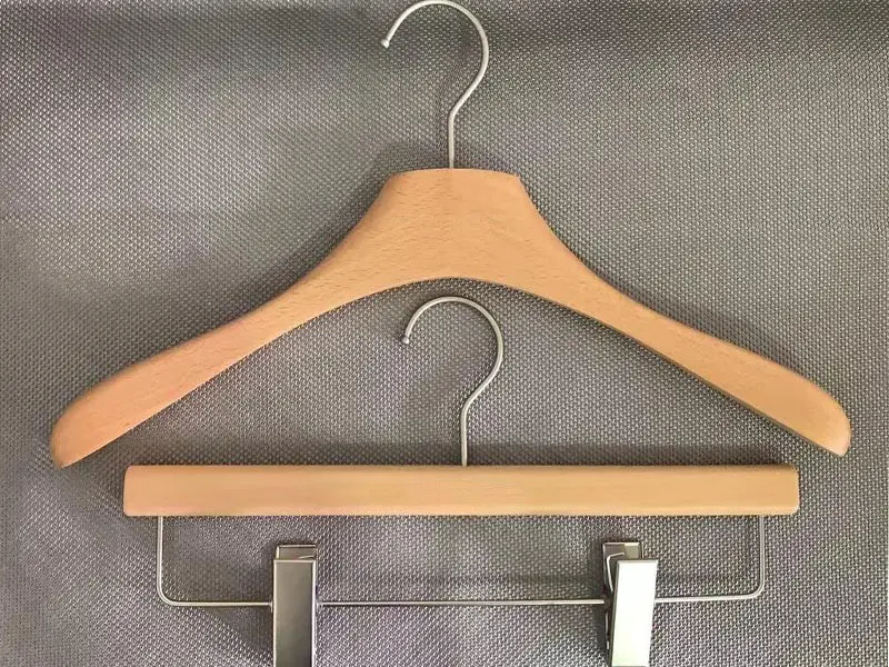 Wooden Pants Hangers Metal Hardware - - LEEVANS 7
