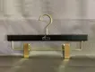 Black Wooden Hangers Wholesale Golden Metal - - LEEVANS 4