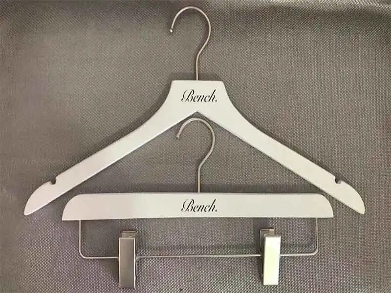 White hanger with black logo ,top hanger ,bottom hanger 1