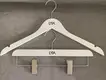 White Wooden Hangers with Clips Bottom Hanger by LEEVANS 2