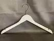 White Wooden Hangers with Clips Bottom Hanger by LEEVANS 4