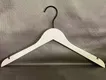 White Wooden Hangers with Clips Bottom Hanger by LEEVANS 6