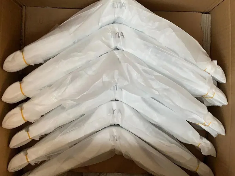White Wooden Hangers with Clips Bottom Hanger by LEEVANS 7