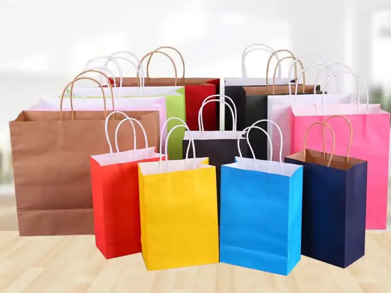 Customized color for kraft bag and with brand logo 1